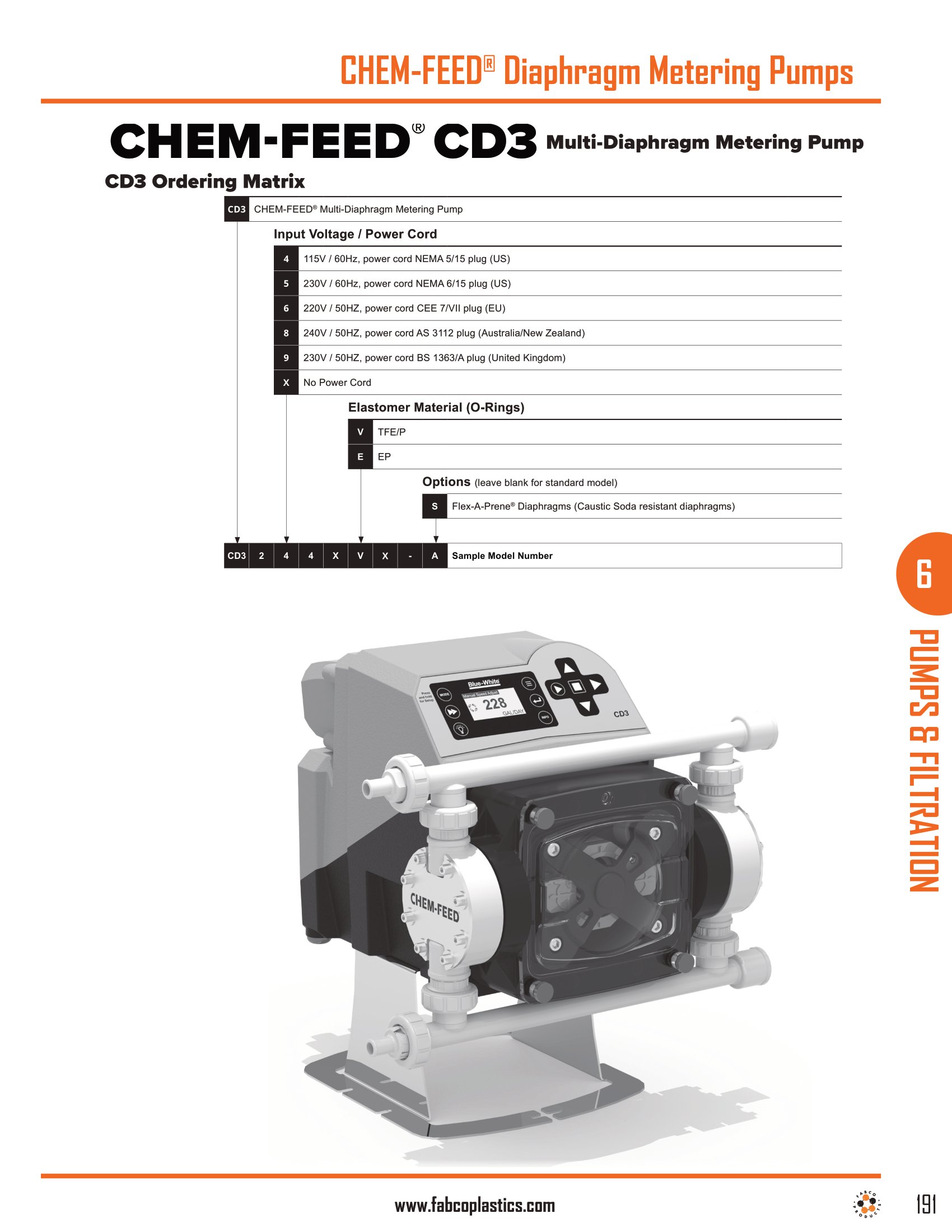 CHEM-FEED Diaphragm Metering Pumps